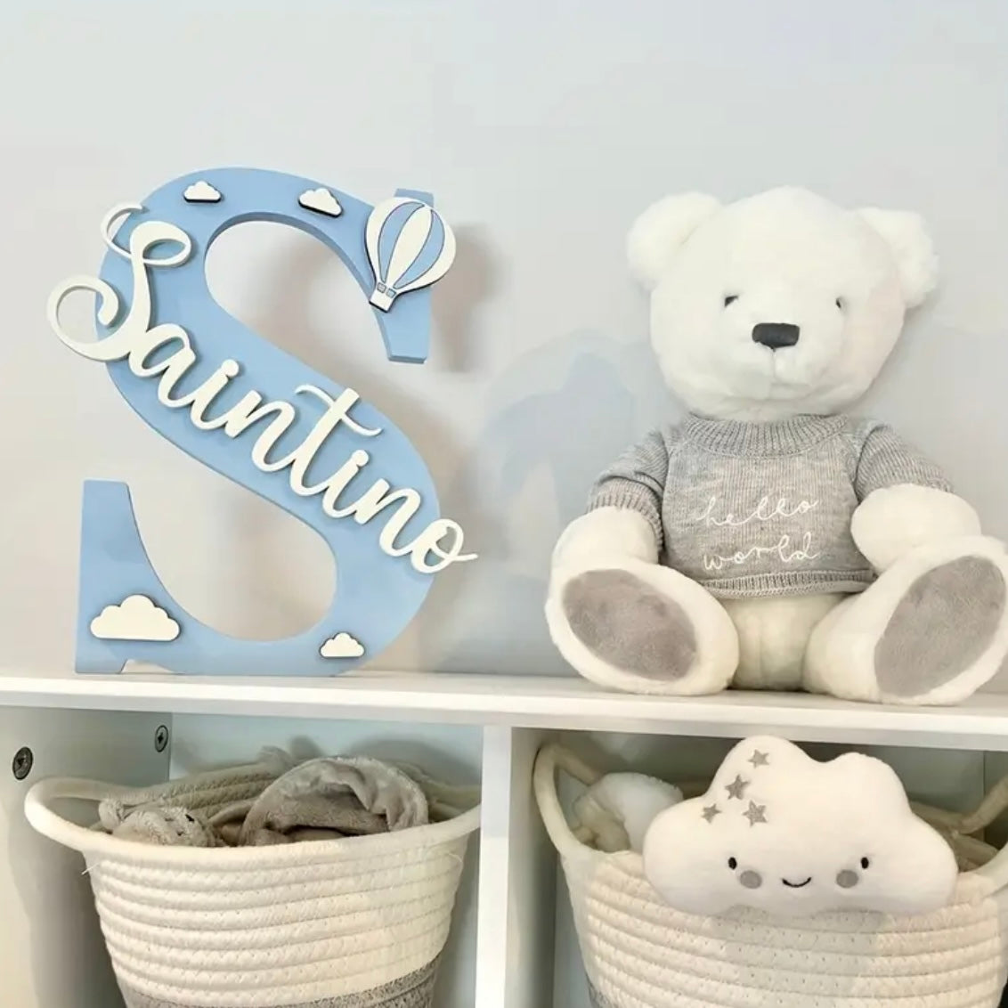 Personalized Wooden Baby Initial & Name