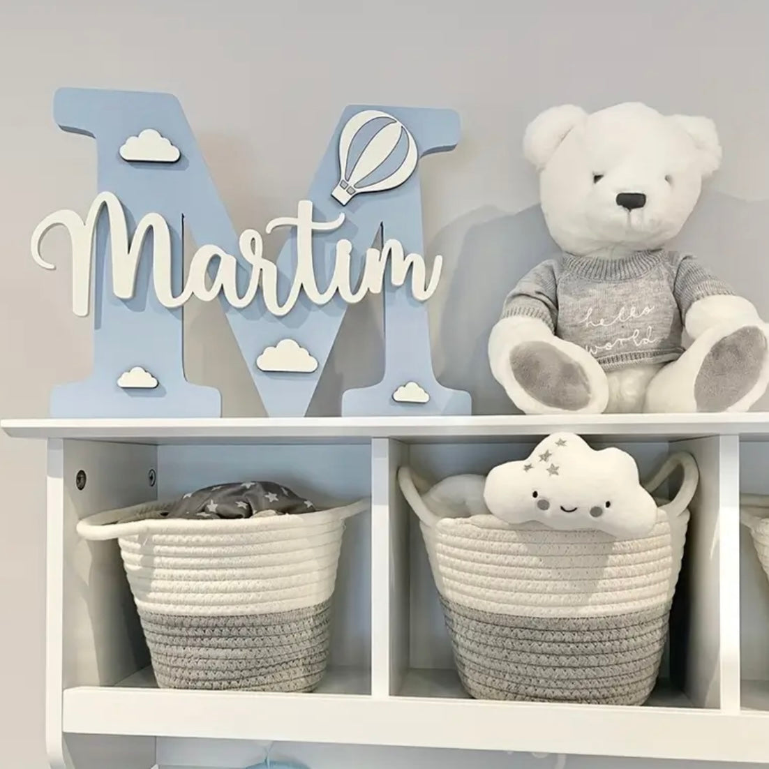 Personalized Wooden Baby Initial & Name