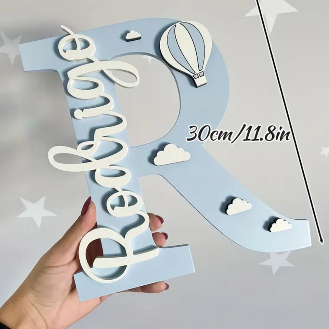 Personalized Wooden Baby Initial & Name